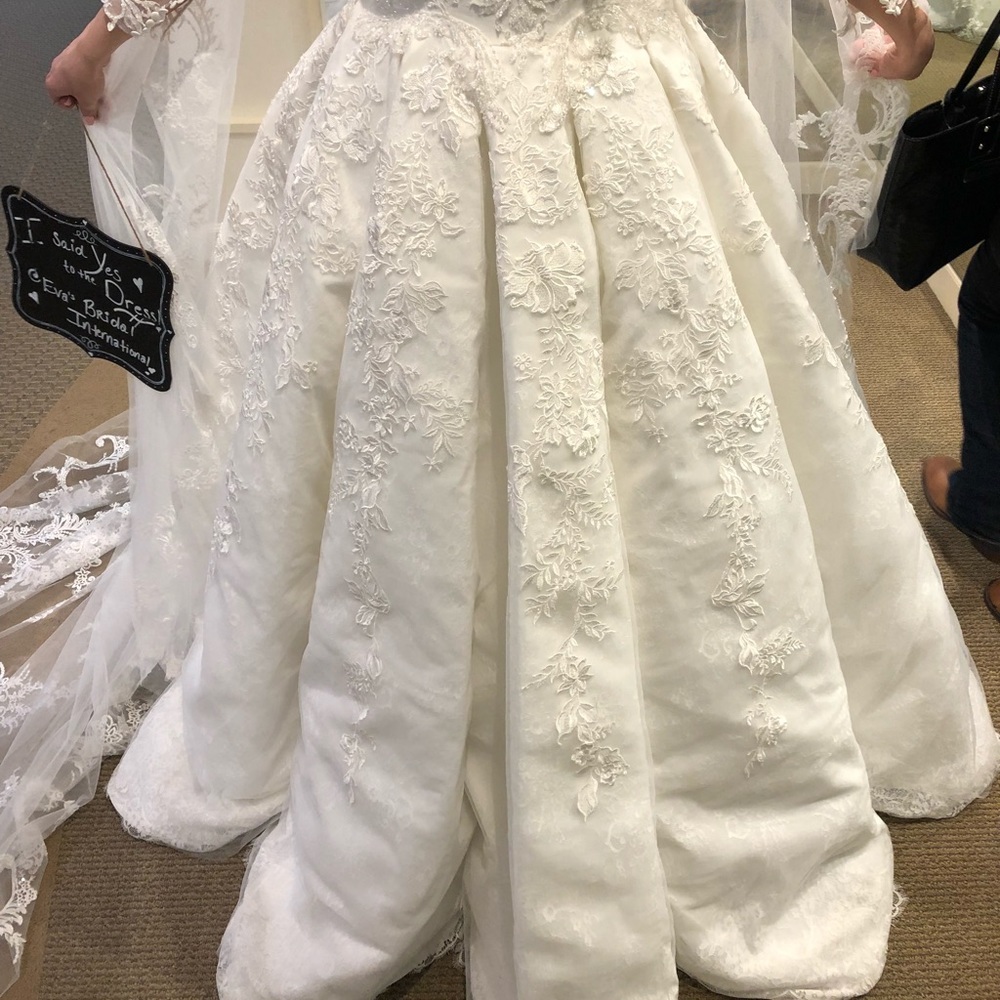 Autumn Silk Bridal Wedding Dress - Picture 5 of 8